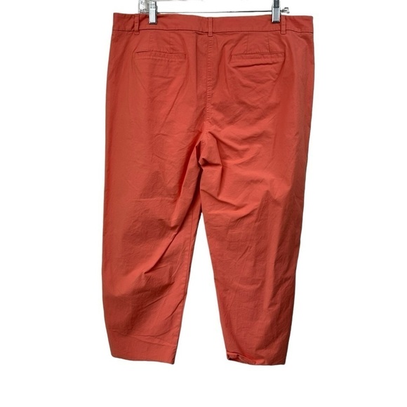 Talbots Perfect Skimmers Coral Orange Summer Cropped Pants, Size 14 - Picture 6 of 8